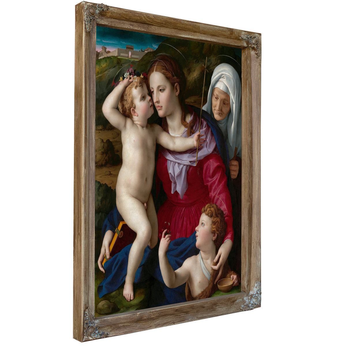 Virgin Child Saint Elizabeth Saint By Agnolo Bronzino