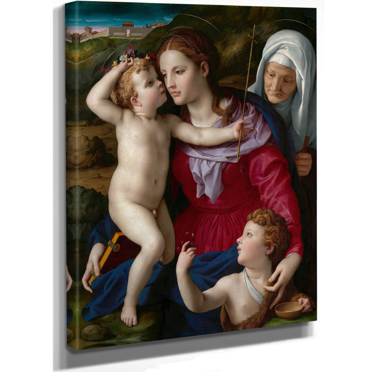 Virgin Child Saint Elizabeth Saint By Agnolo Bronzino