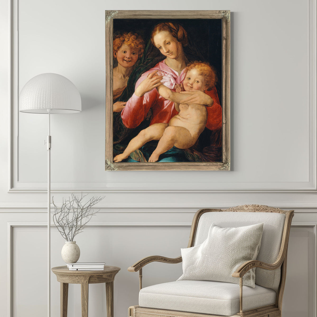 Virgin Child the Young Saint John By Agnolo Bronzino