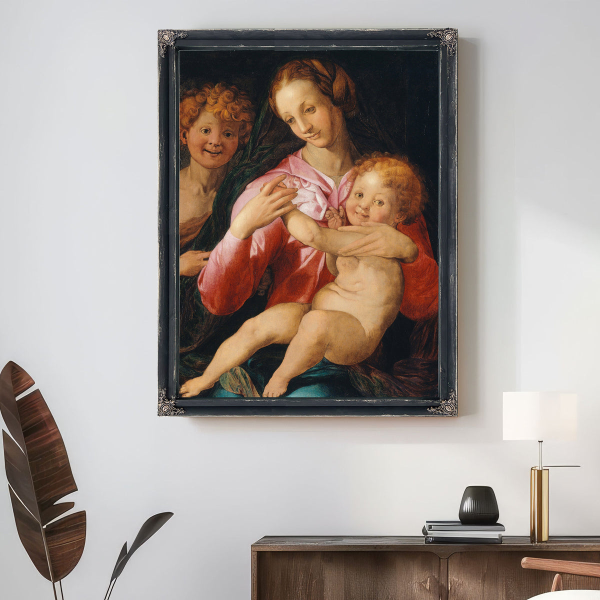 Virgin Child the Young Saint John By Agnolo Bronzino