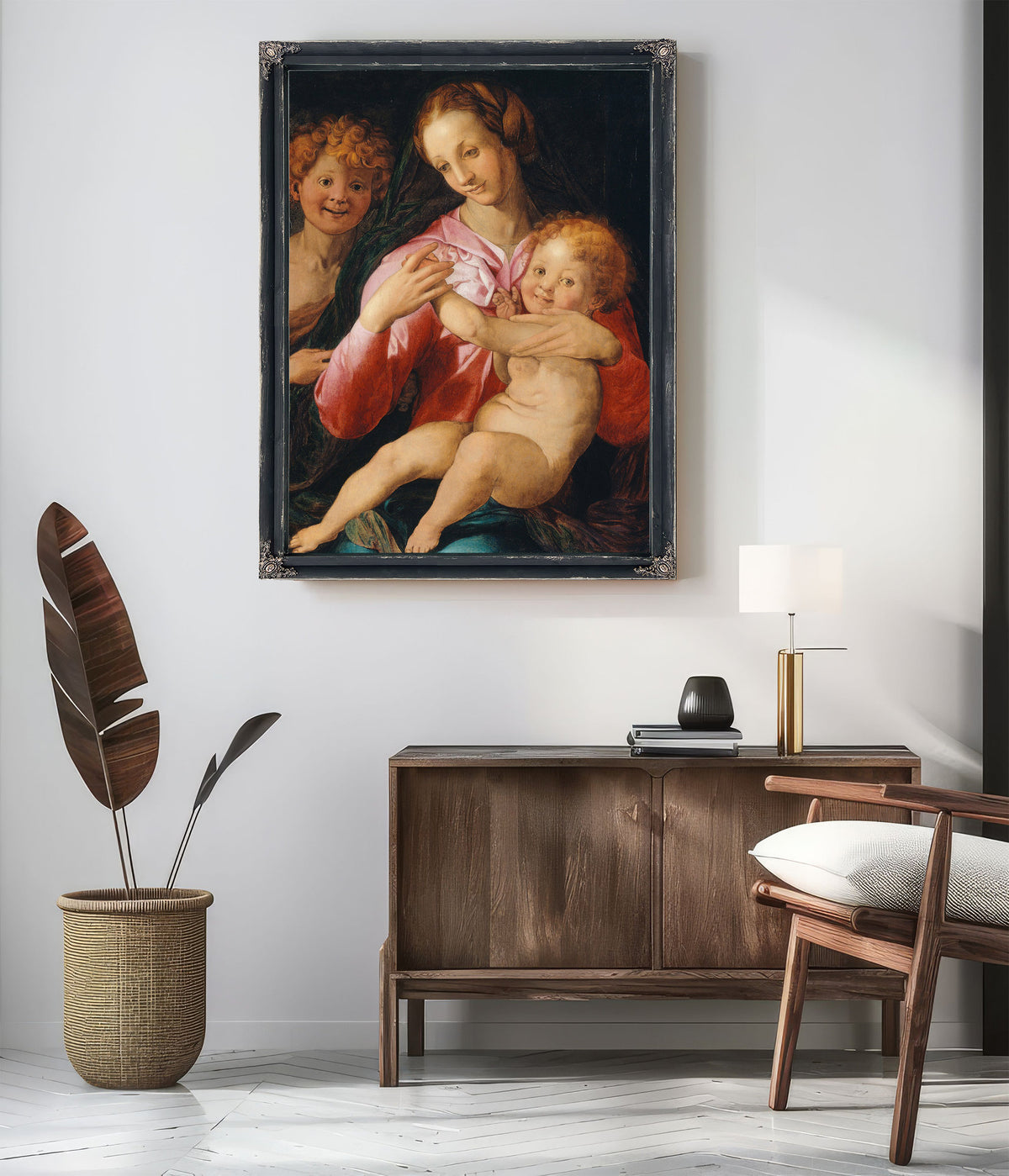 Virgin Child the Young Saint John By Agnolo Bronzino