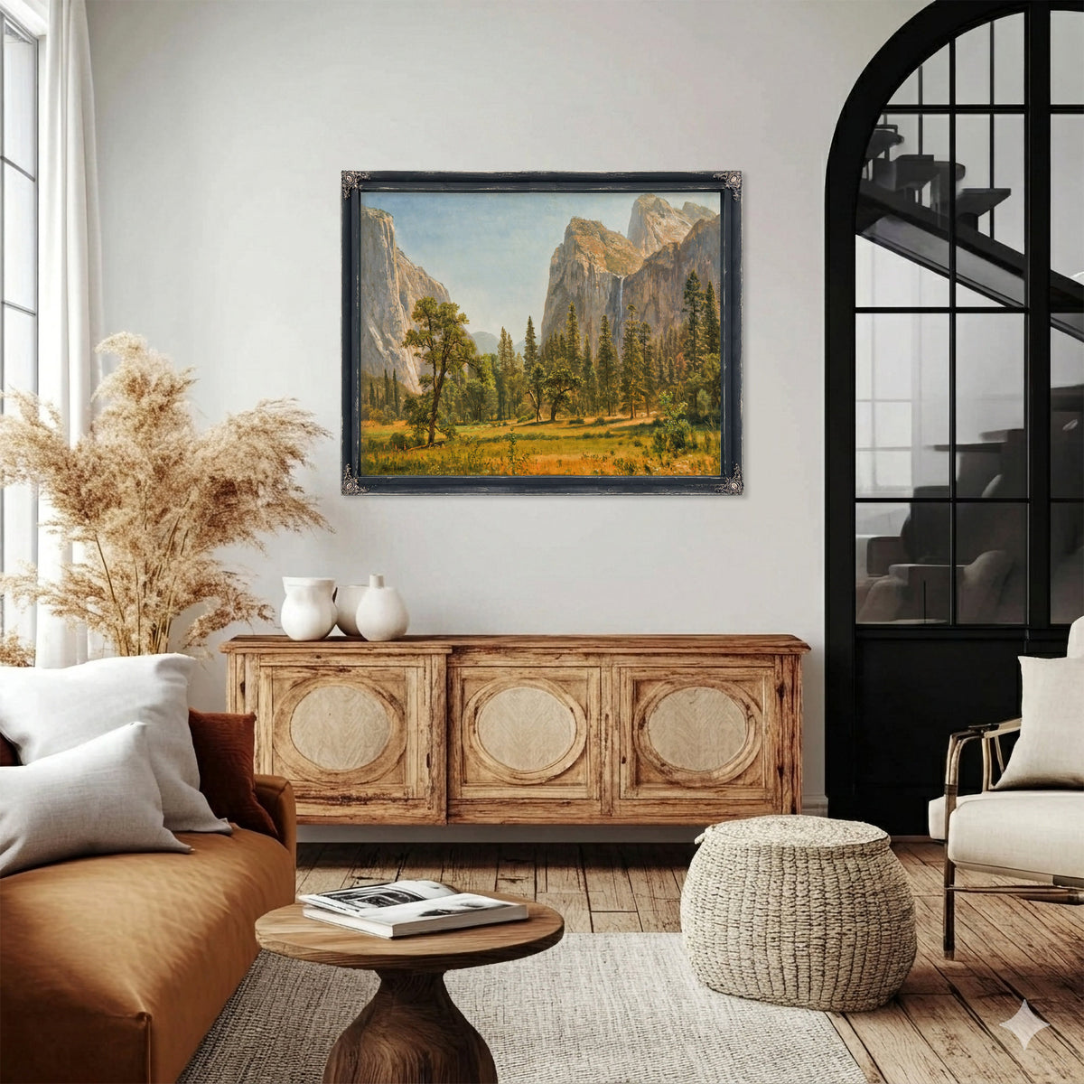 Bridal Veil Falls Yosemite Valley By Albert Bierstadt