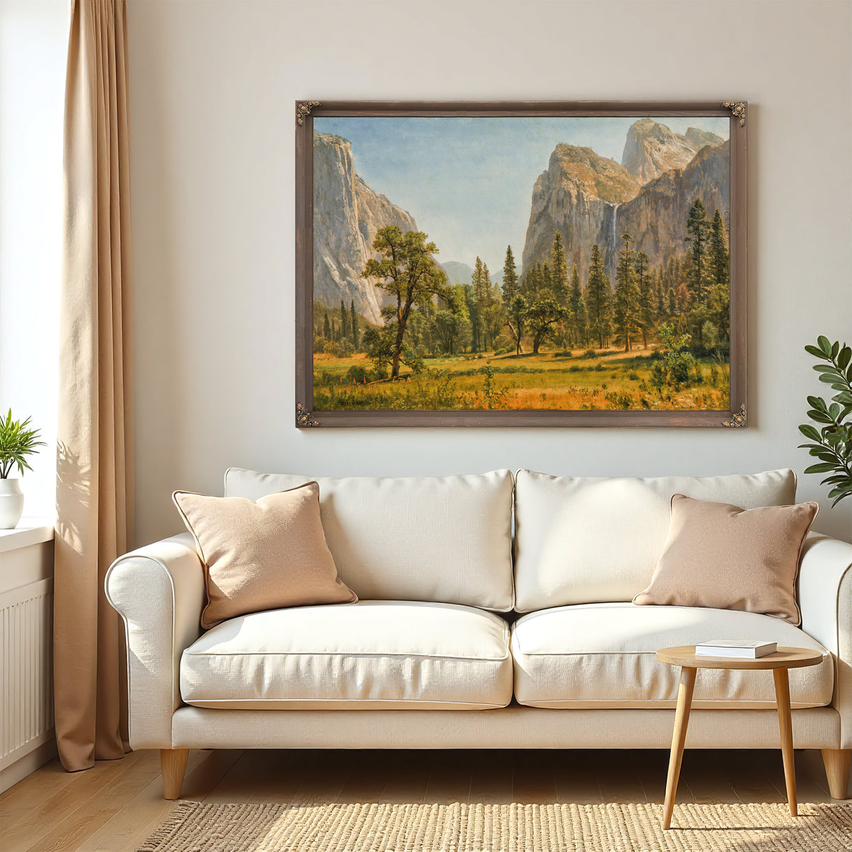 Bridal Veil Falls Yosemite Valley By Albert Bierstadt