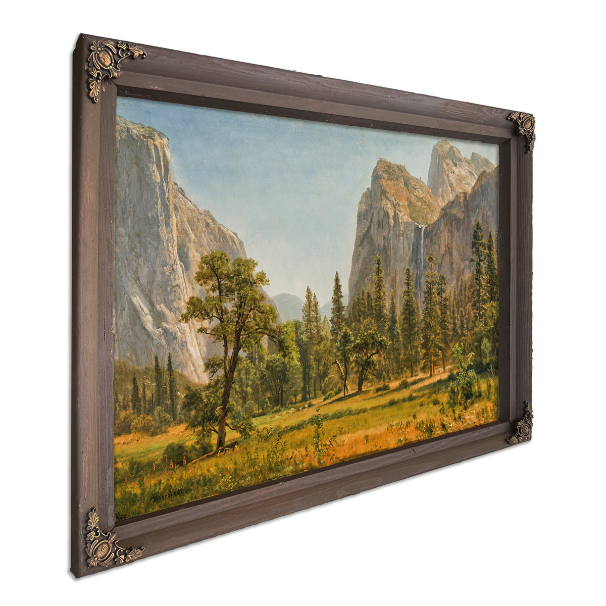 Bridal Veil Falls Yosemite Valley By Albert Bierstadt