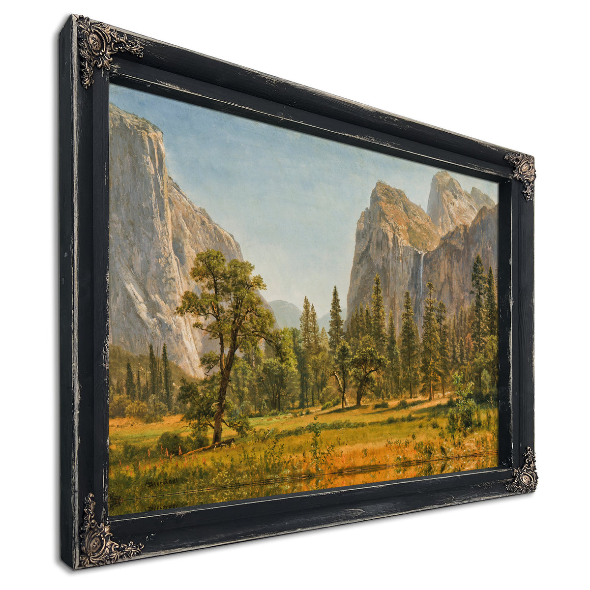 Bridal Veil Falls Yosemite Valley By Albert Bierstadt