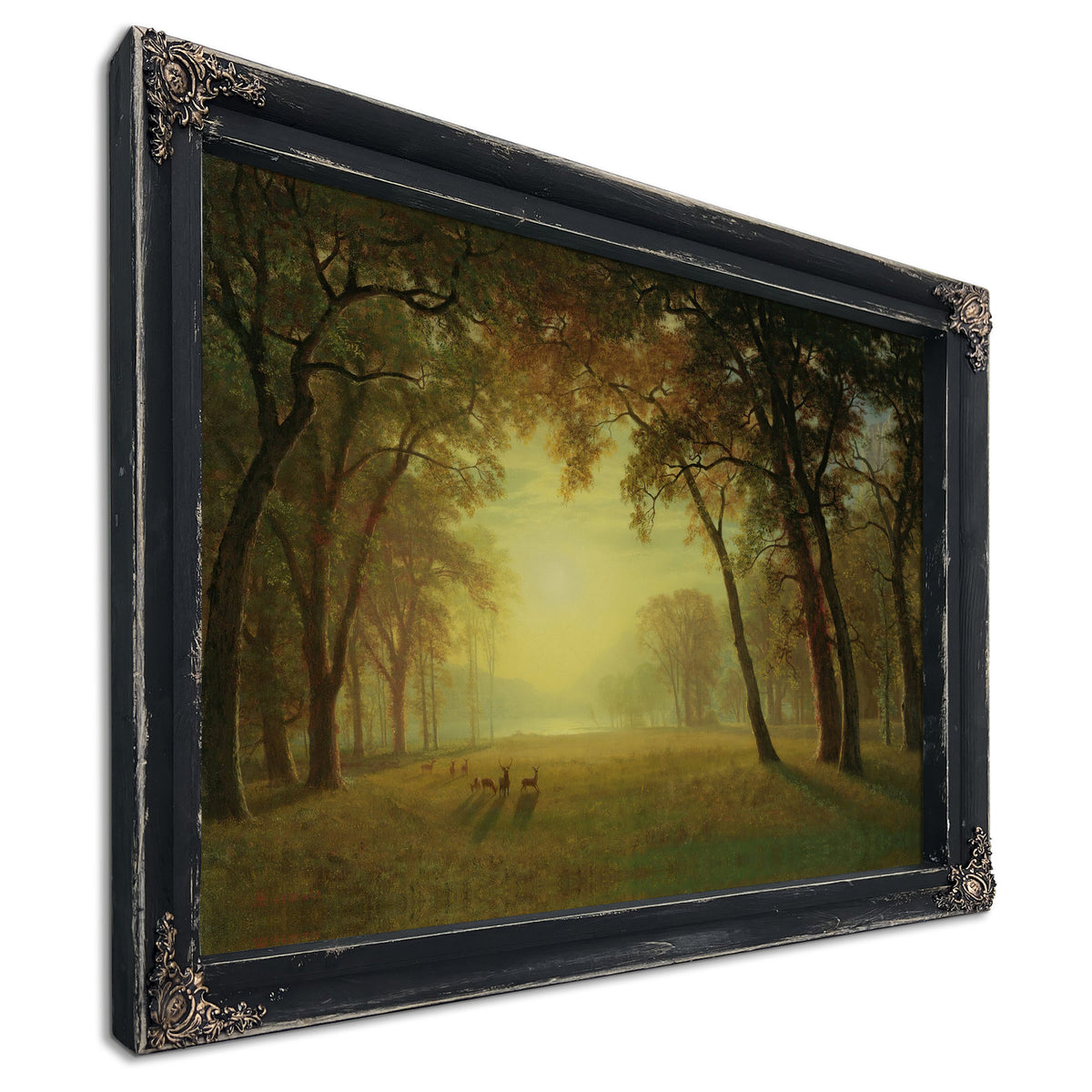 Deer a Clearing Yosemite By Albert Bierstadt