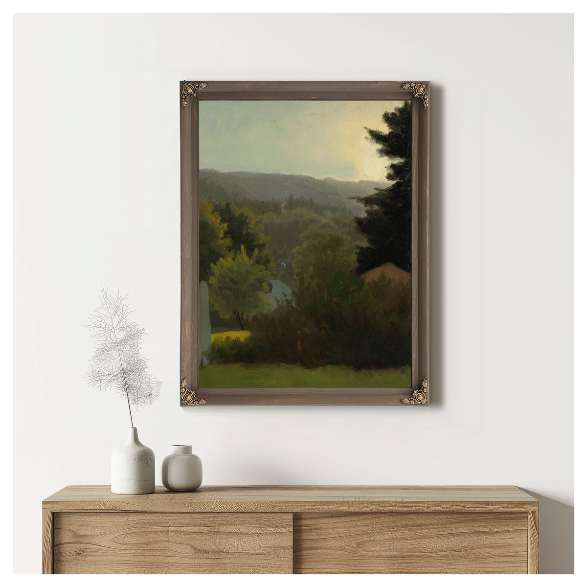 Forested Hills By Albert Bierstadt