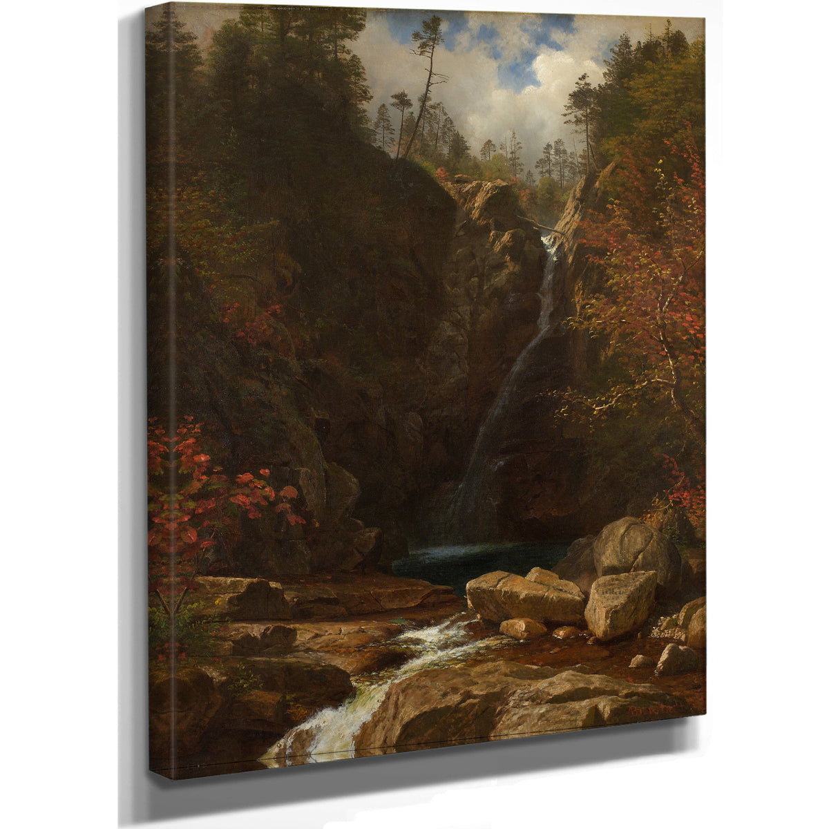 Glen Ellis Falls By Albert Bierstadt