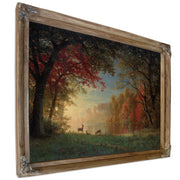 Indian Sunset Deer a Lake Ca 188090 By Albert Bierstadt