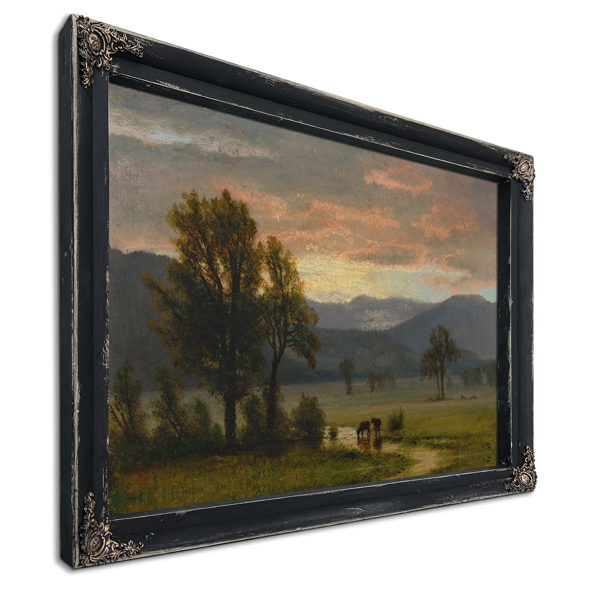 Landscape Cattle By Albert Bierstadt
