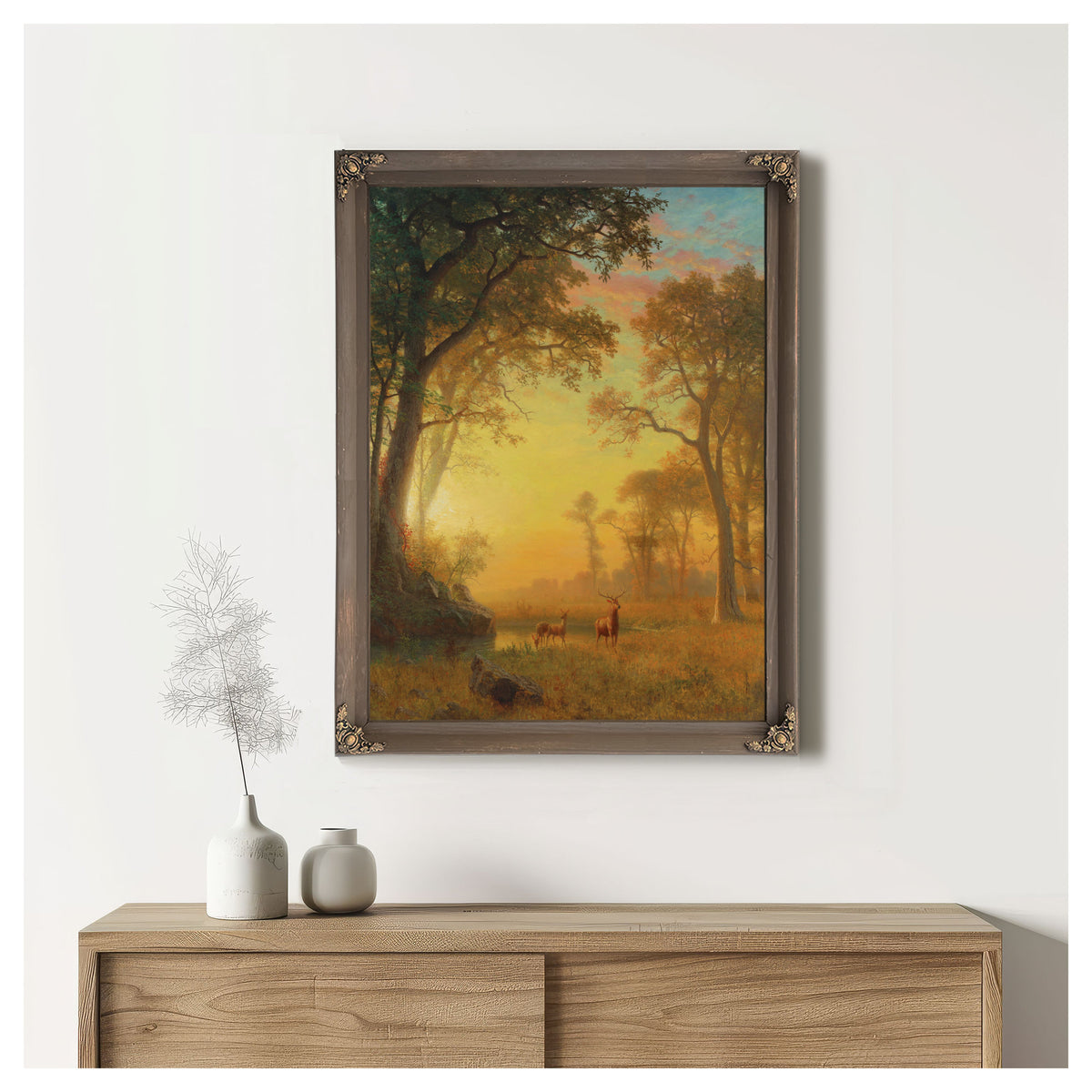 Light the Forest By Albert Bierstadt