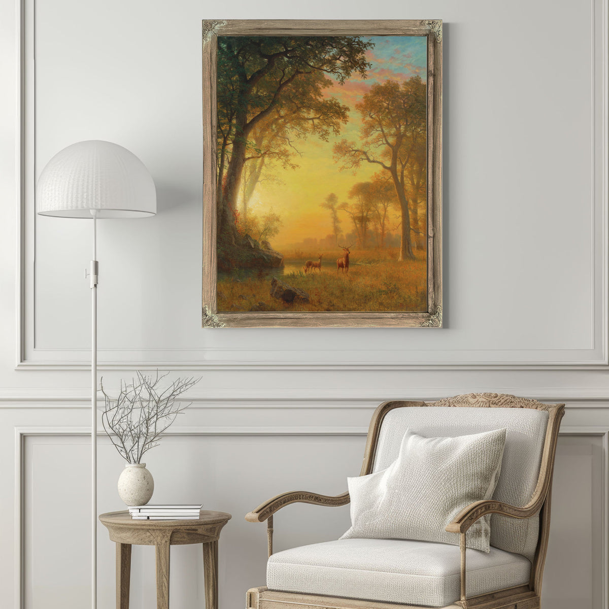Light the Forest By Albert Bierstadt