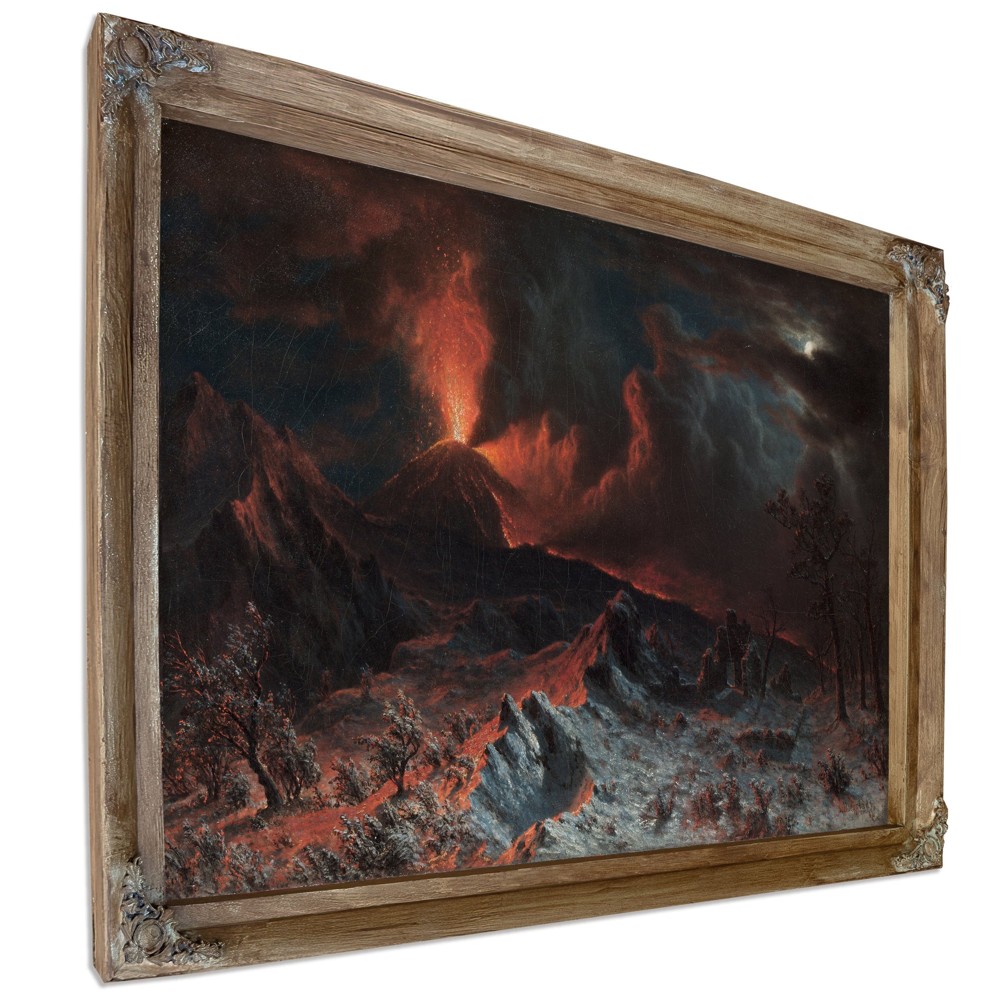 Mount Vesuvius Midnight 1868 By Albert Bierstadt