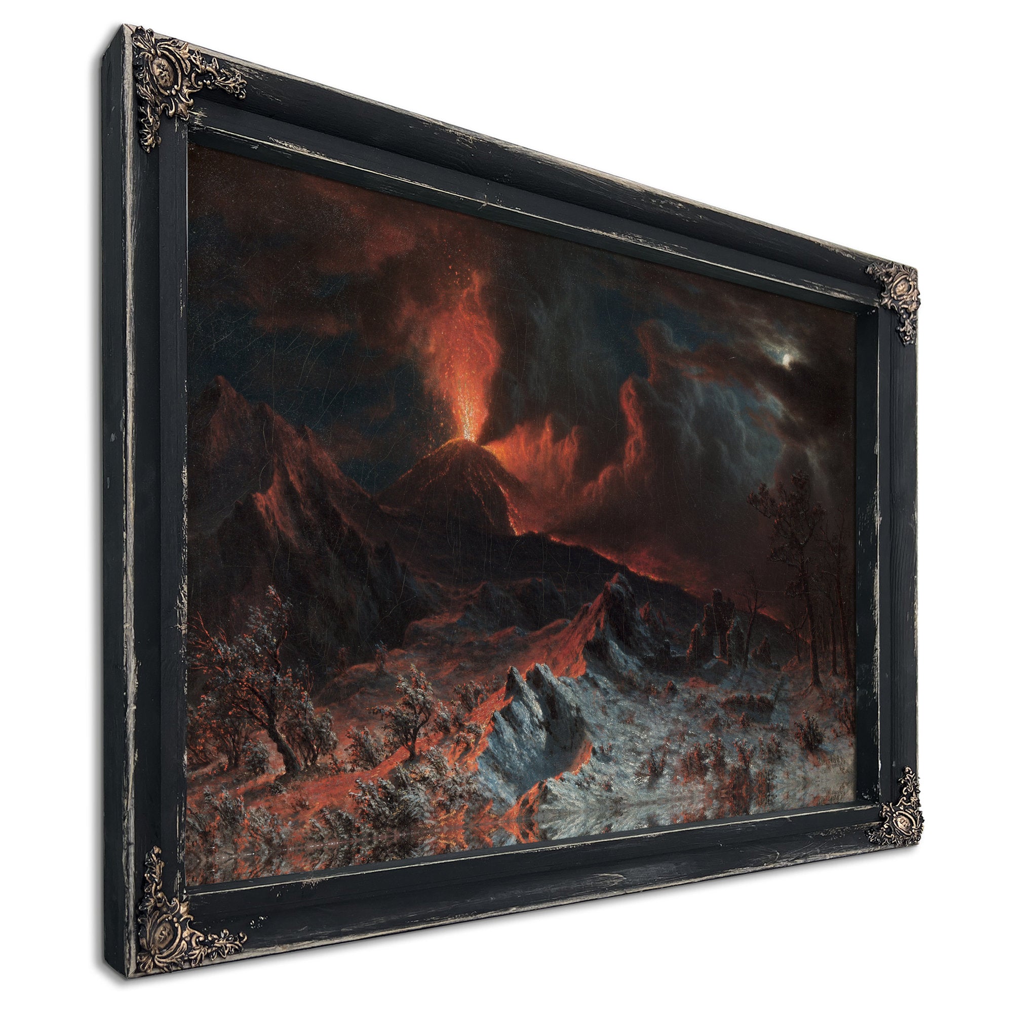 Mount Vesuvius Midnight 1868 By Albert Bierstadt