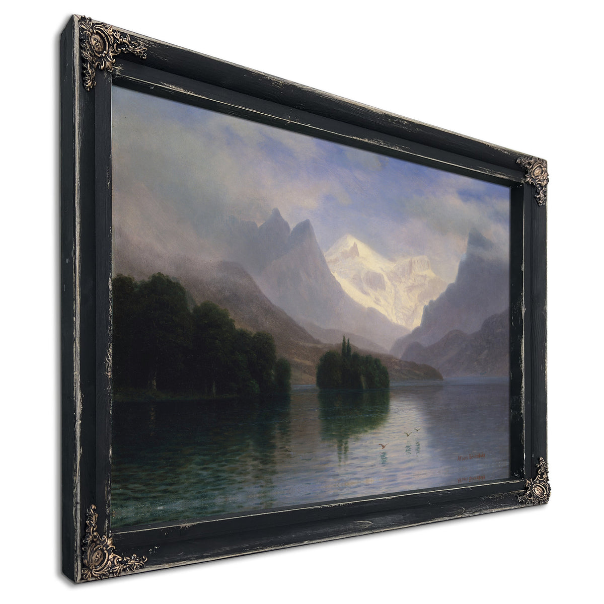 Mountain Scene 188090 By Albert Bierstadt