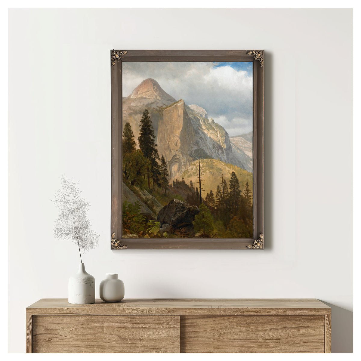North Dome Yosemite Valley 1889 By Albert Bierstadt