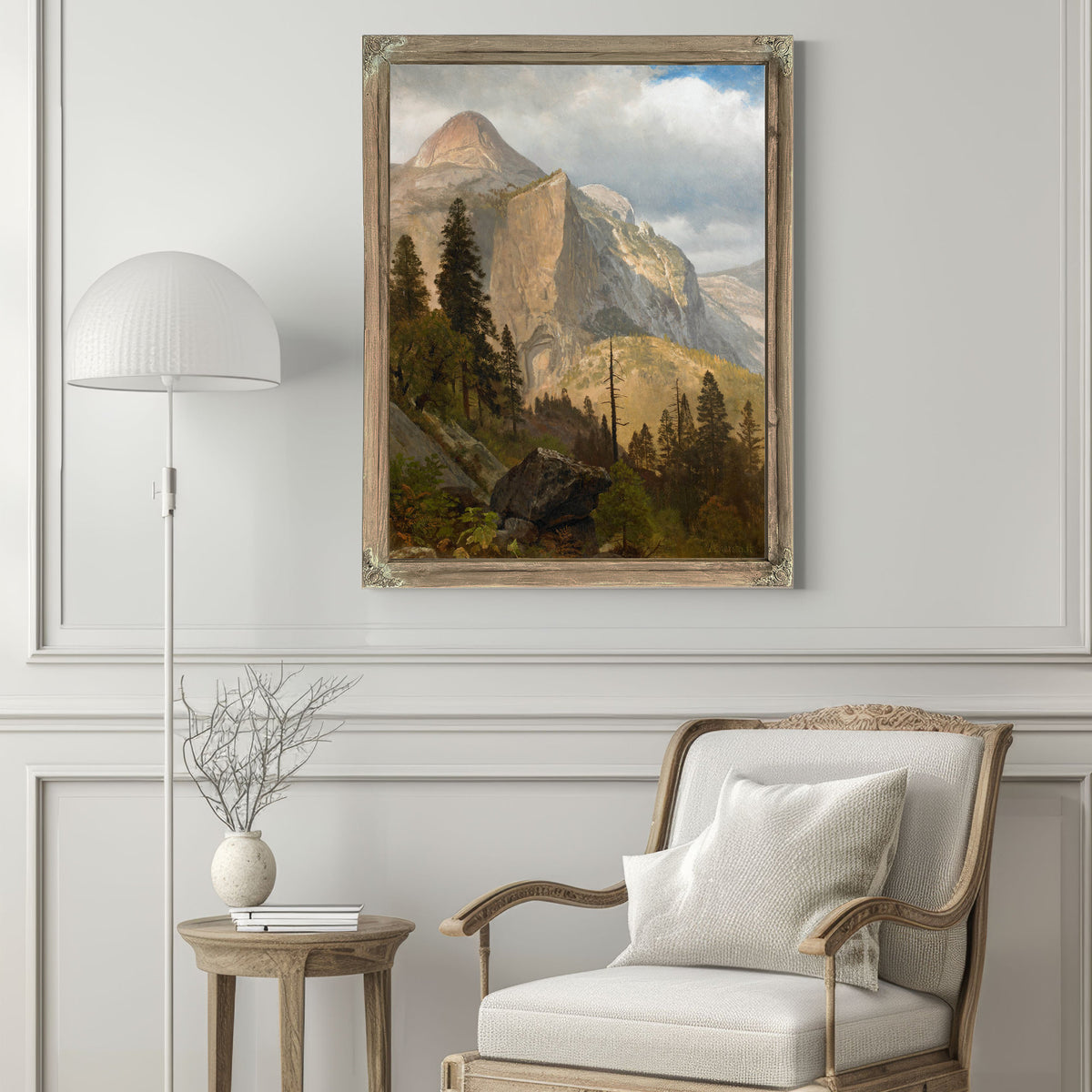 North Dome Yosemite Valley 1889 By Albert Bierstadt