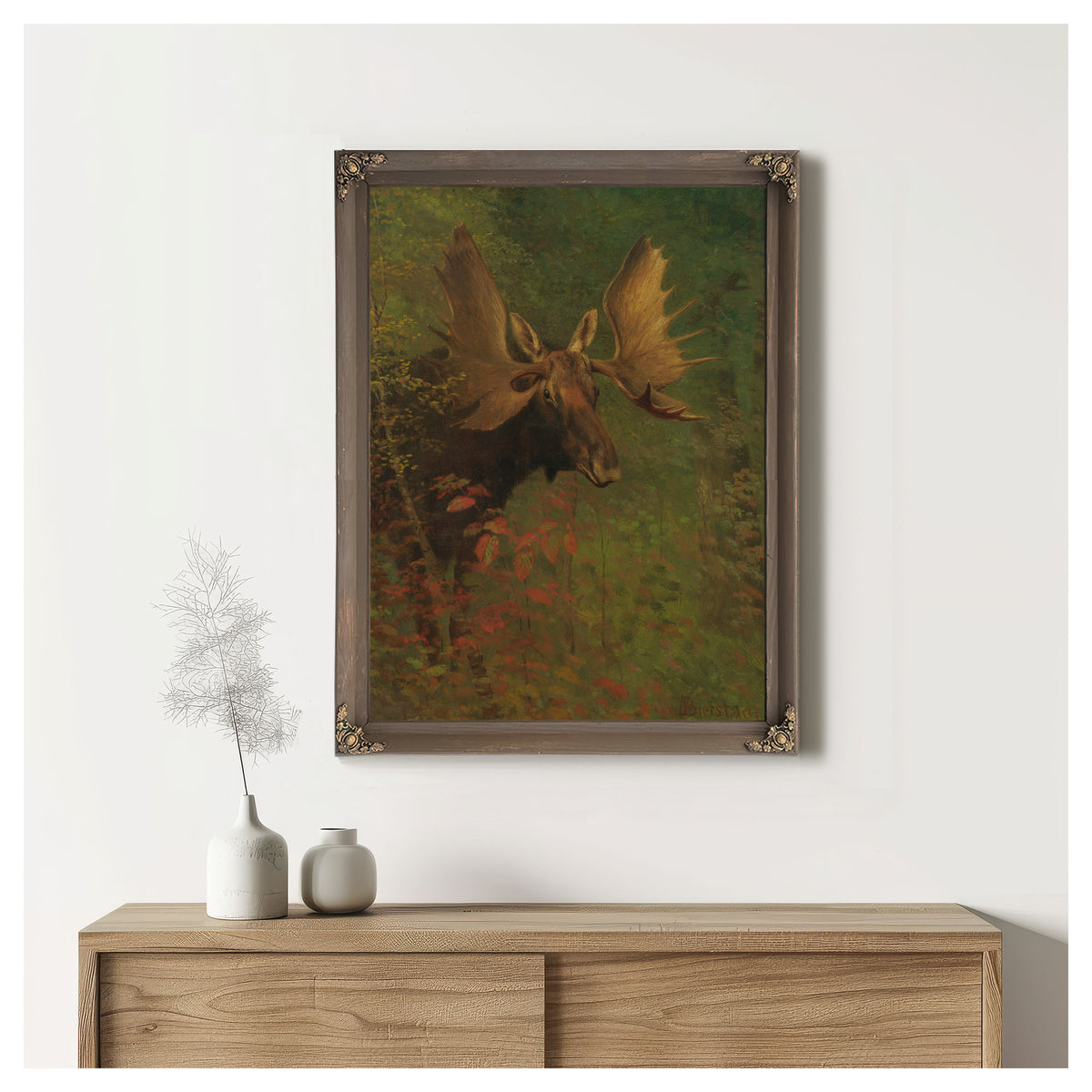 Study a Moose By Albert Bierstadt