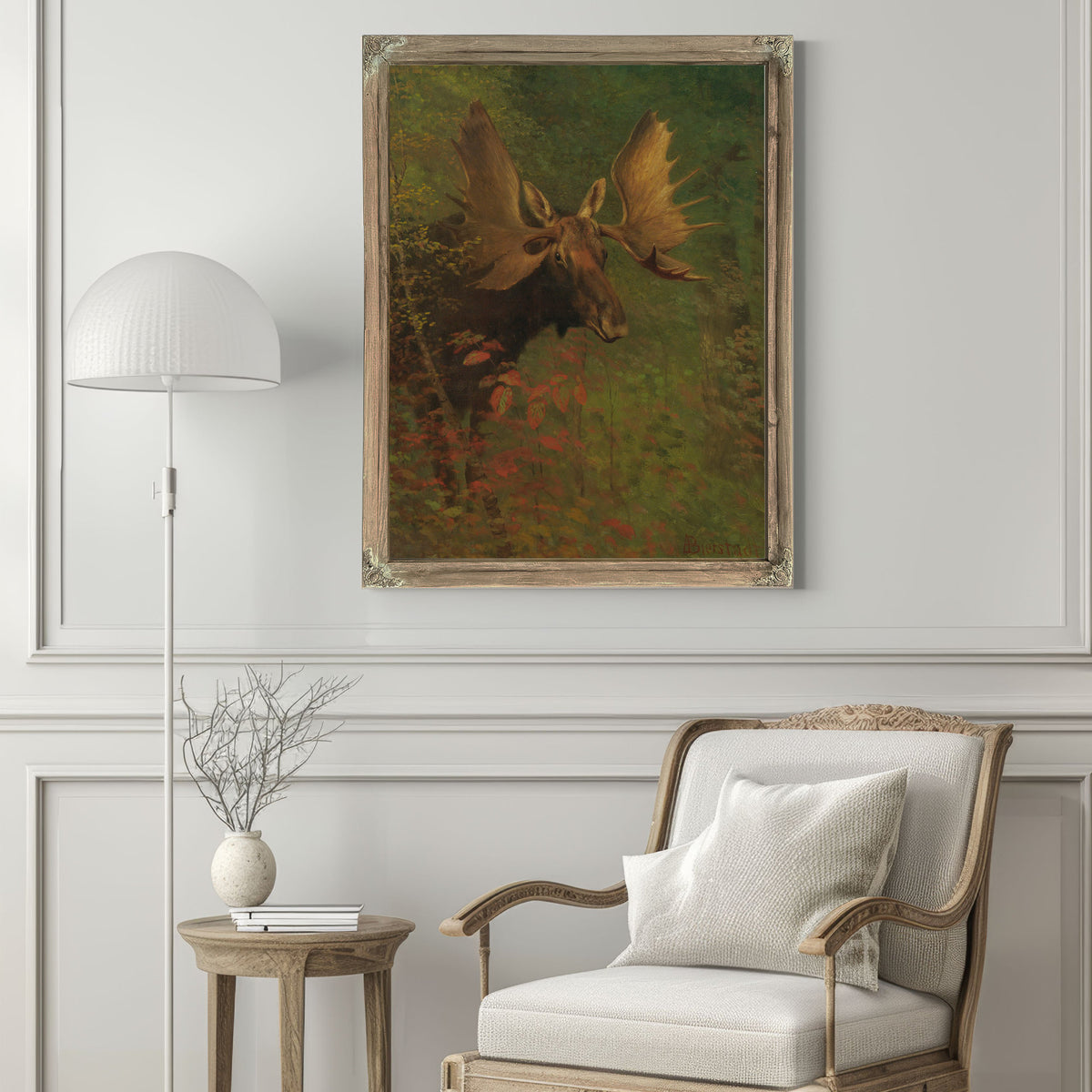 Study a Moose By Albert Bierstadt