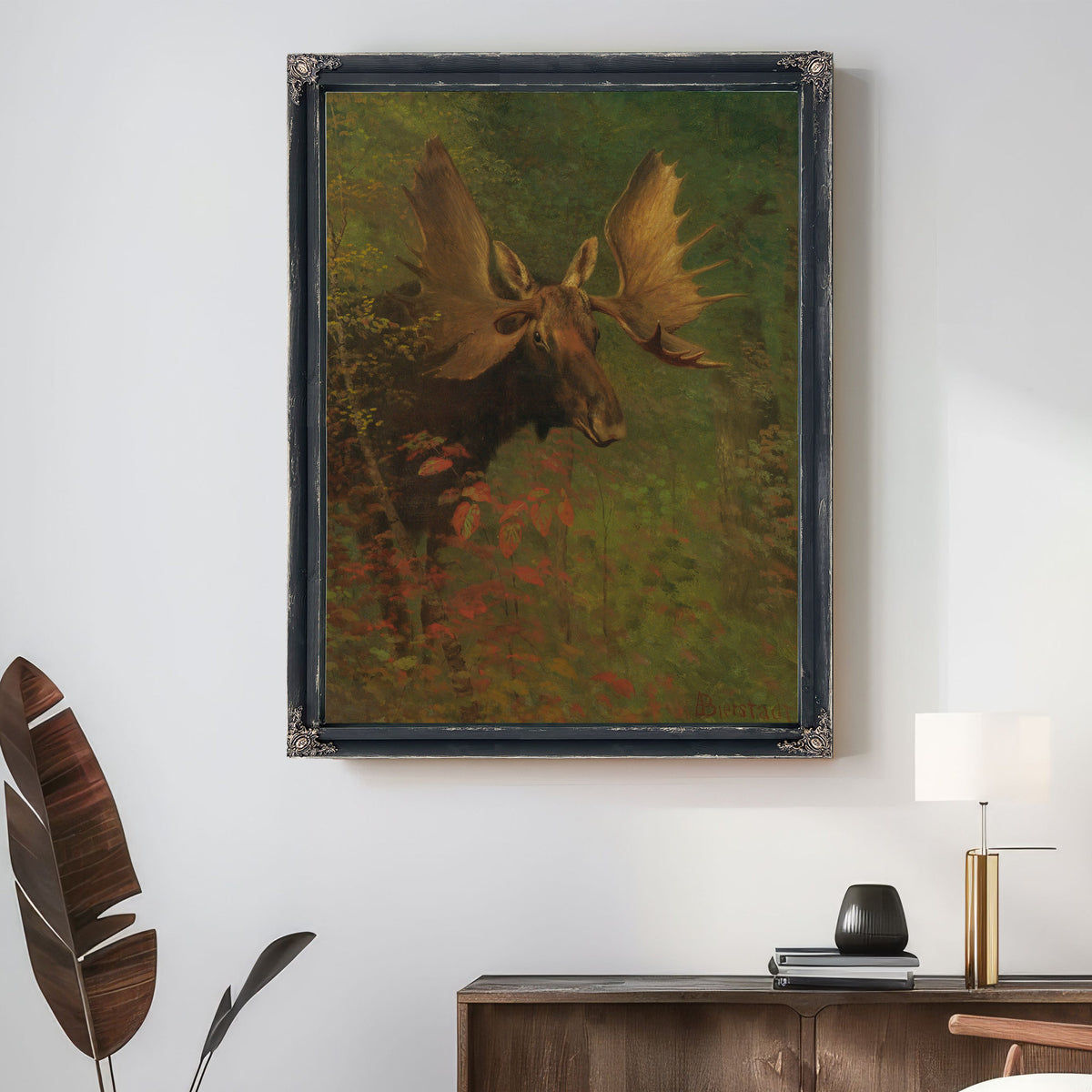 Study a Moose By Albert Bierstadt