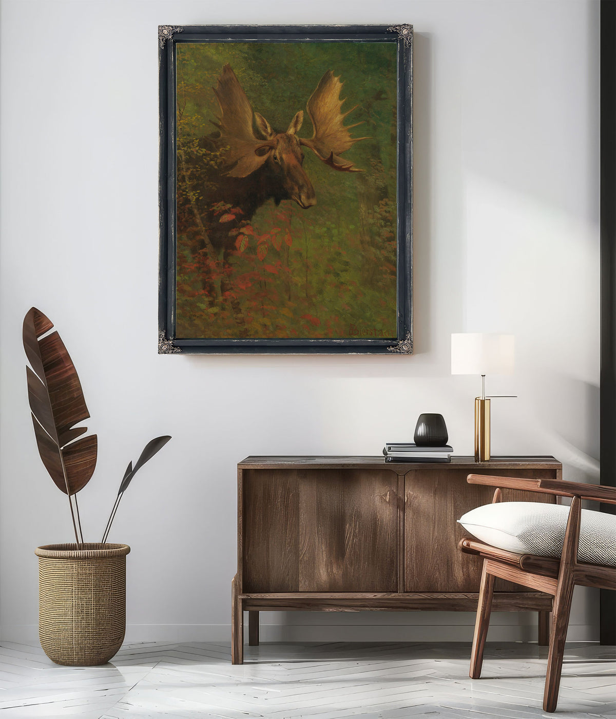 Study a Moose By Albert Bierstadt