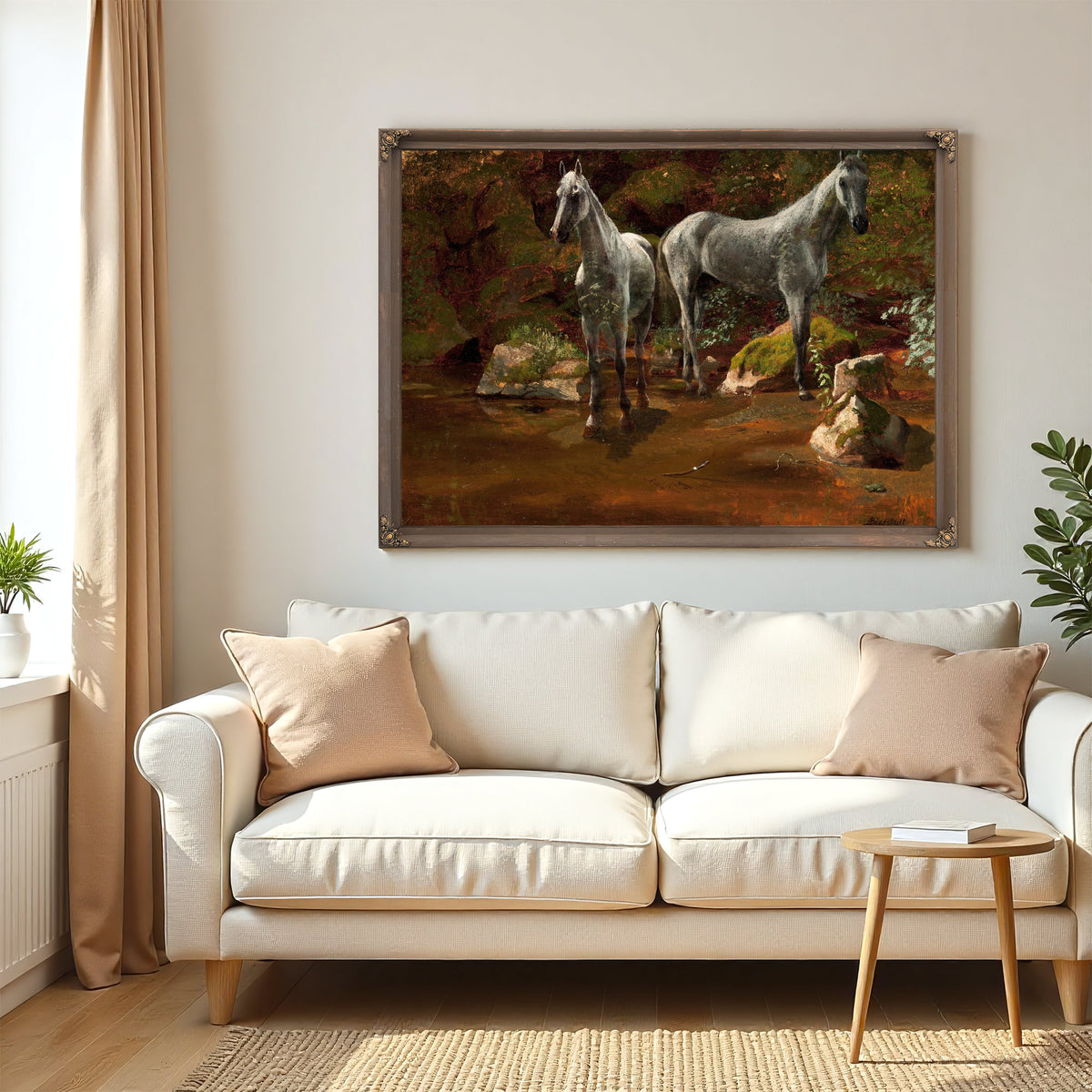 Study Wild Horses By Albert Bierstadt