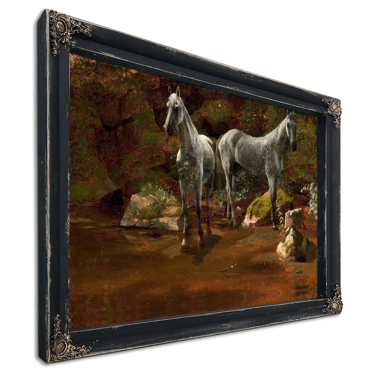 Study Wild Horses By Albert Bierstadt