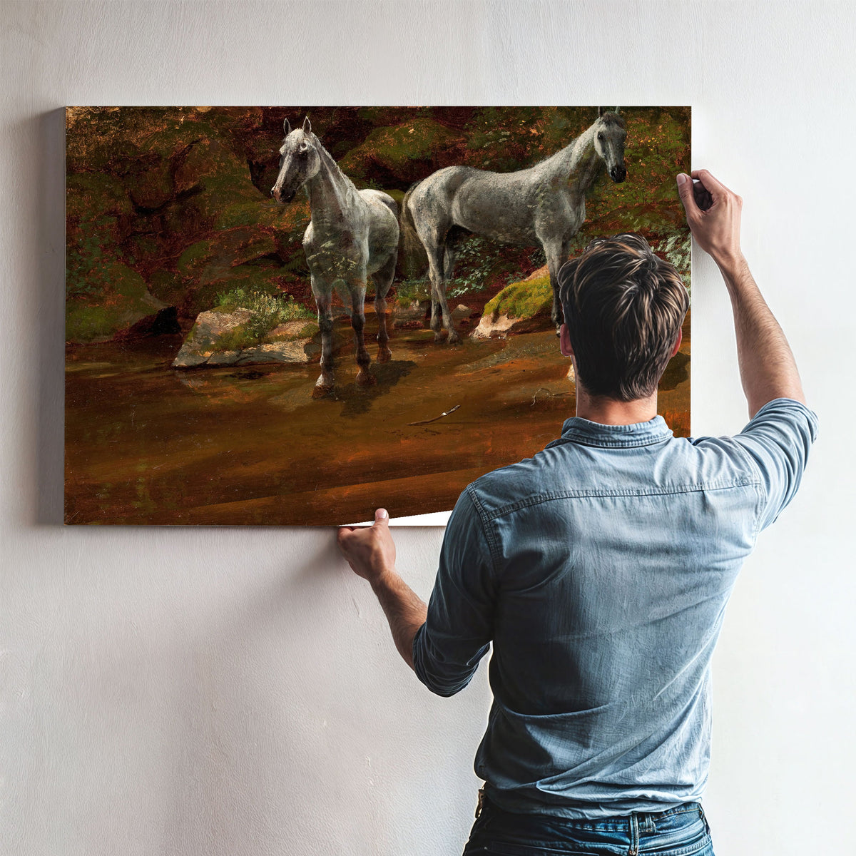 Study Wild Horses By Albert Bierstadt