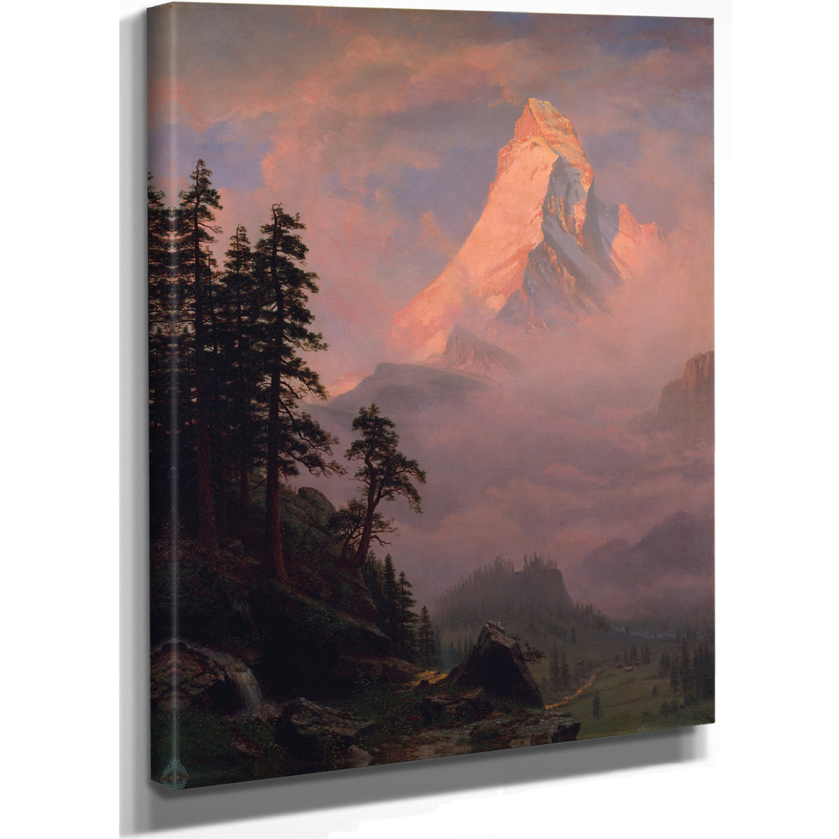 Sunrise the Matterhorn After 1875 By Albert Bierstadt