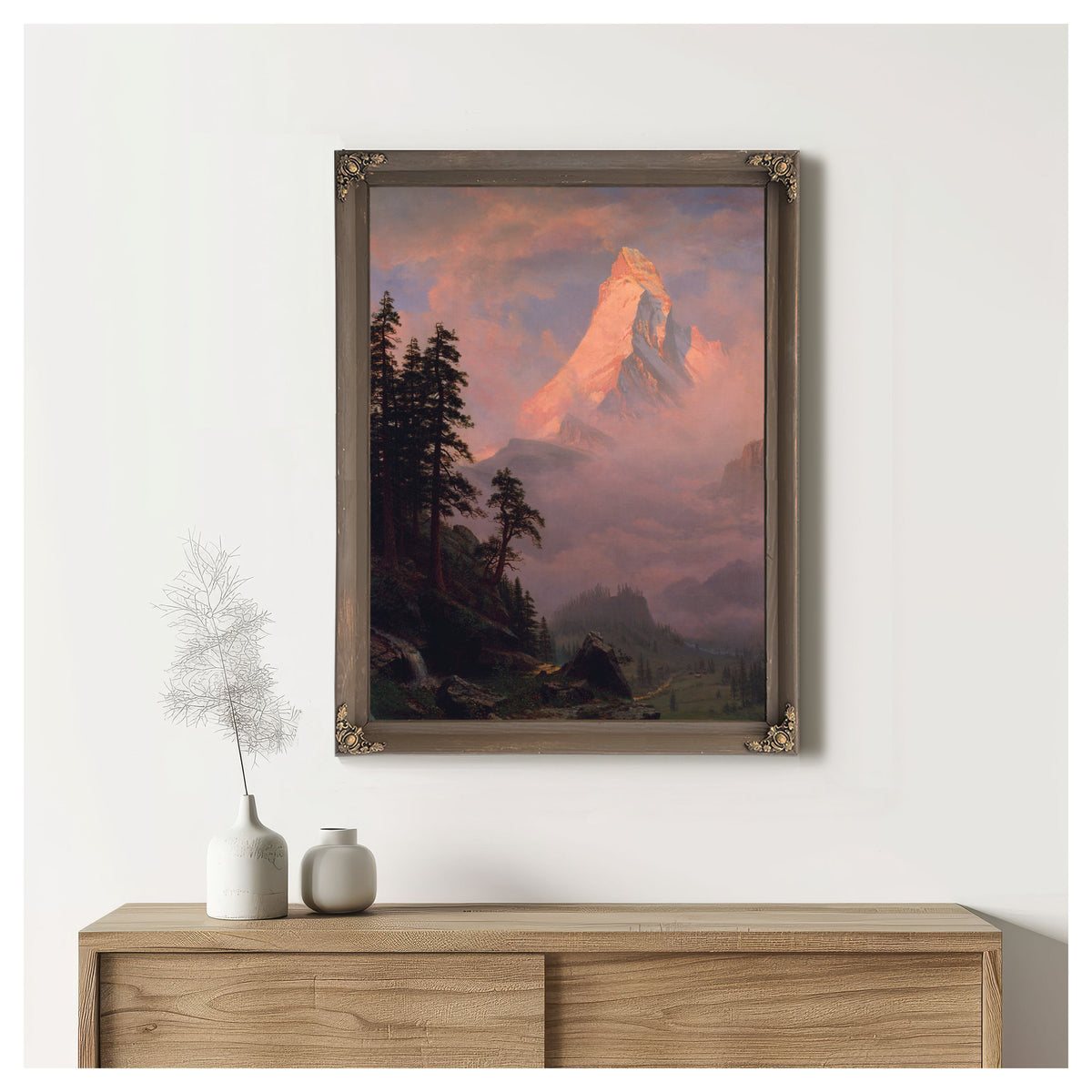Sunrise the Matterhorn After 1875 By Albert Bierstadt