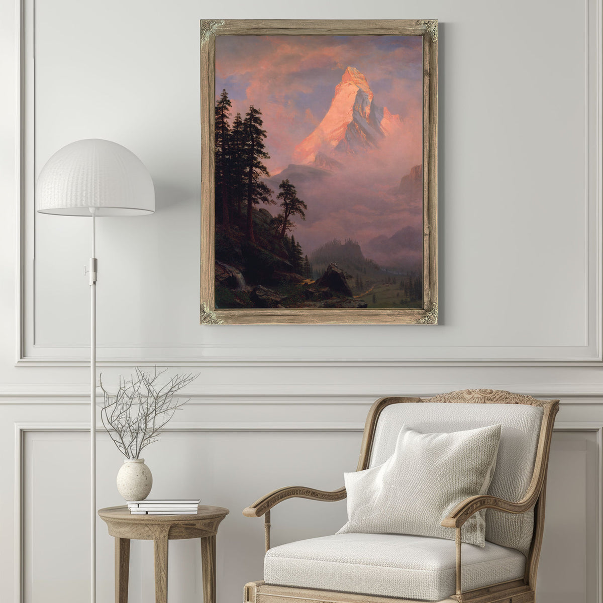 Sunrise the Matterhorn After 1875 By Albert Bierstadt