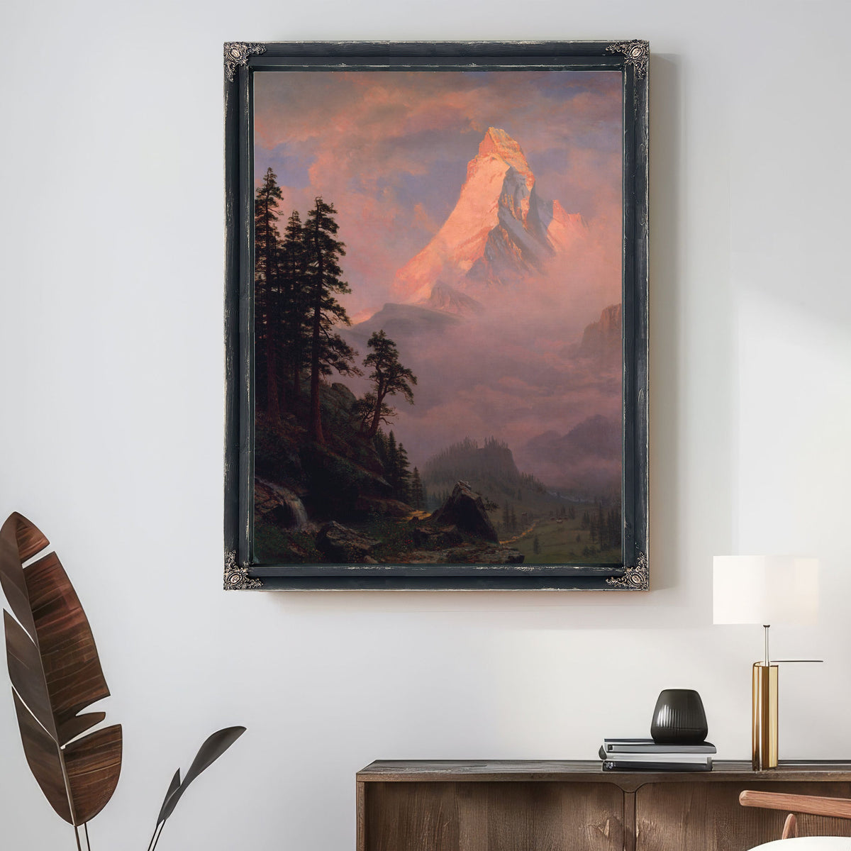Sunrise the Matterhorn After 1875 By Albert Bierstadt