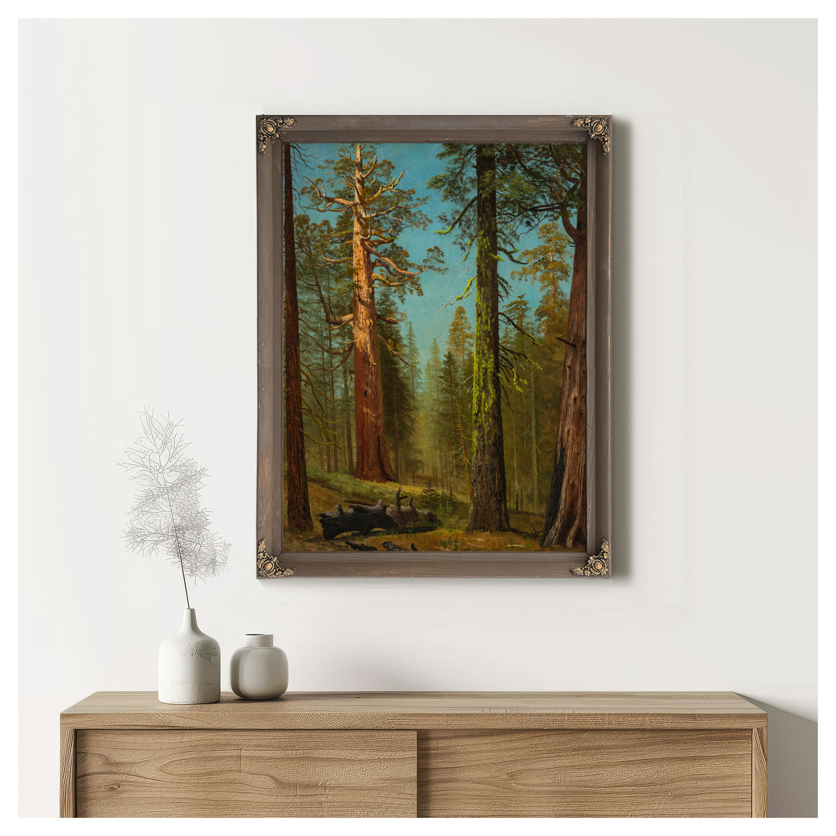 The Grizzly Giant Sequoia Mariposa By Albert Bierstadt