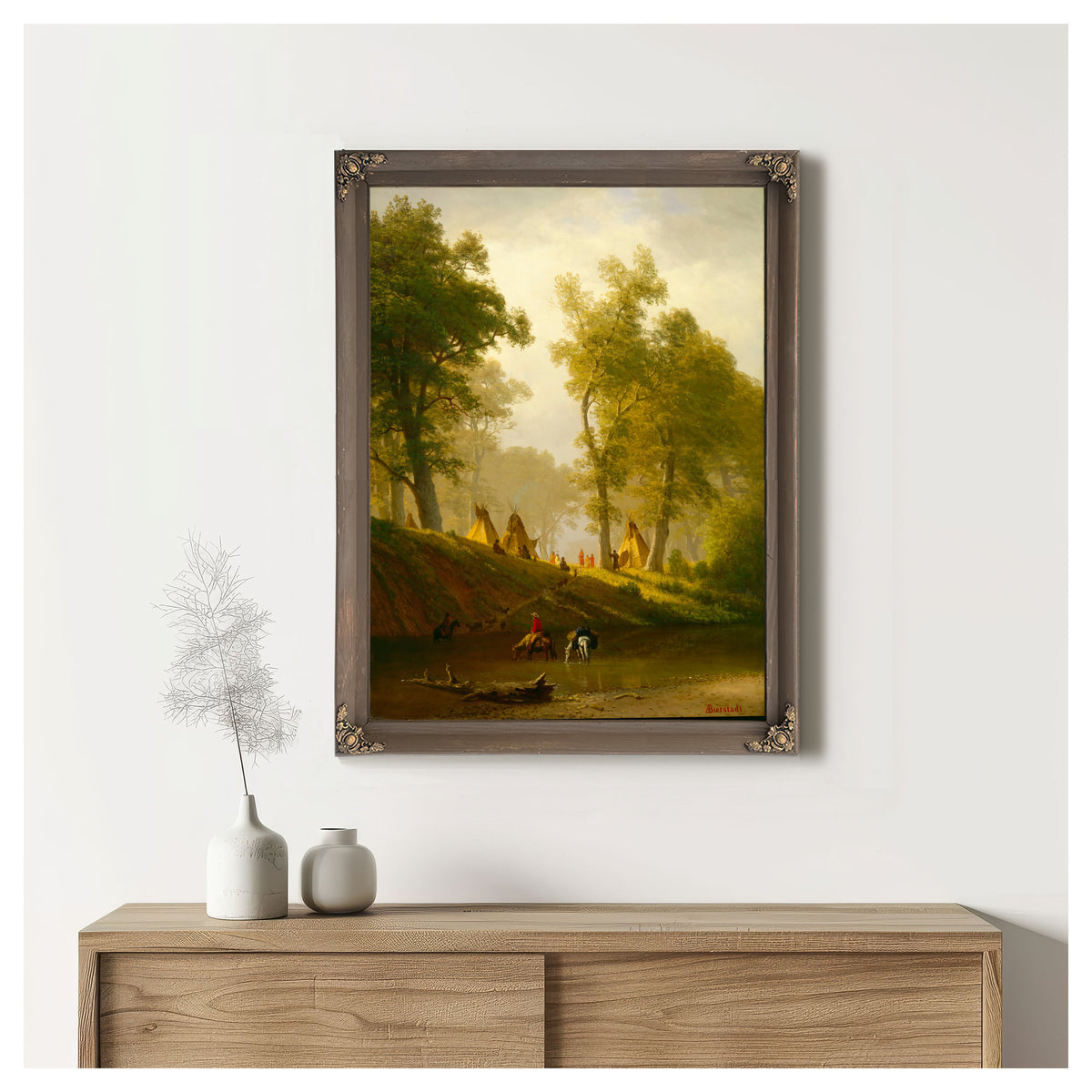 The Wolf River Kansas Ca 1859 By Albert Bierstadt