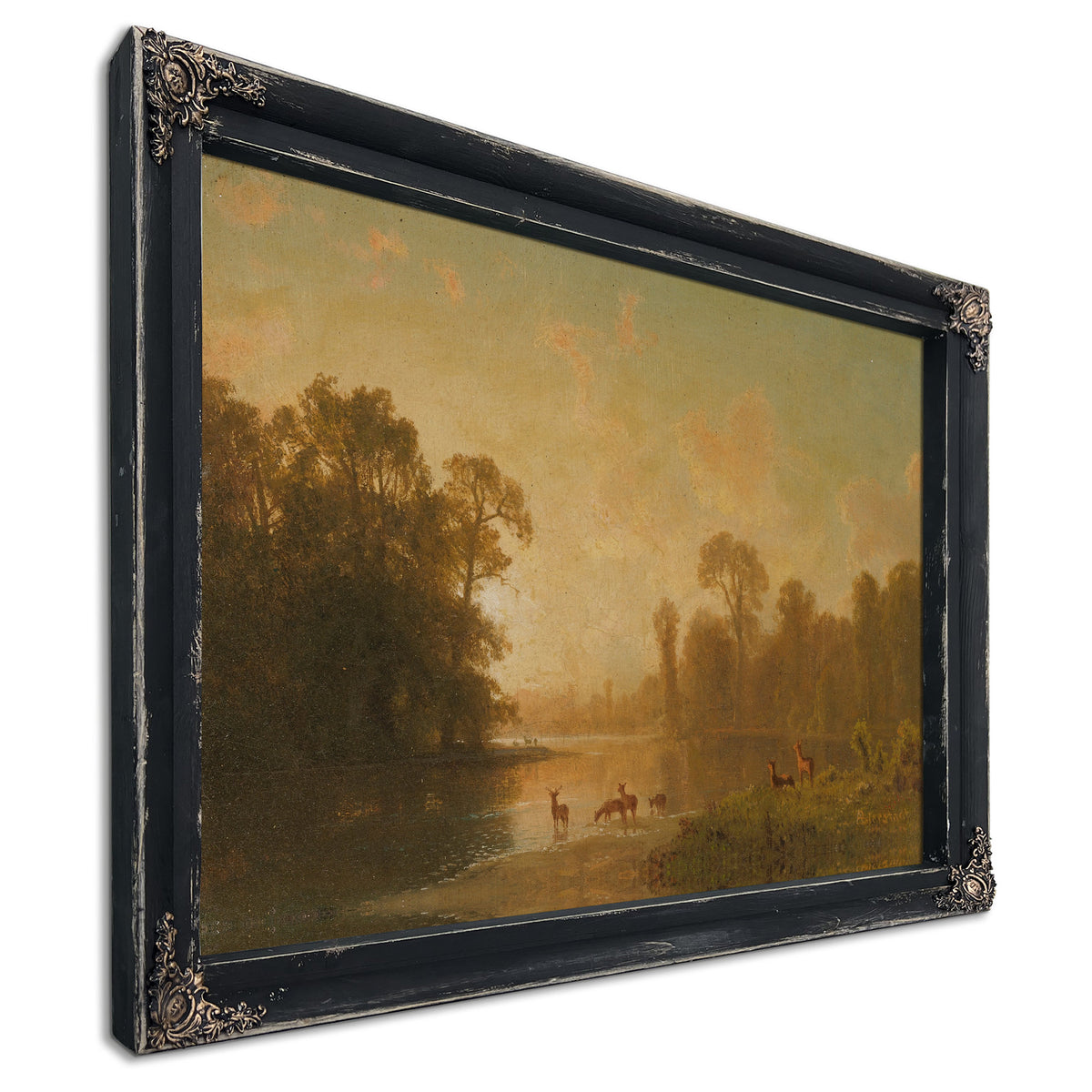 Twilight Deer By Albert Bierstadt