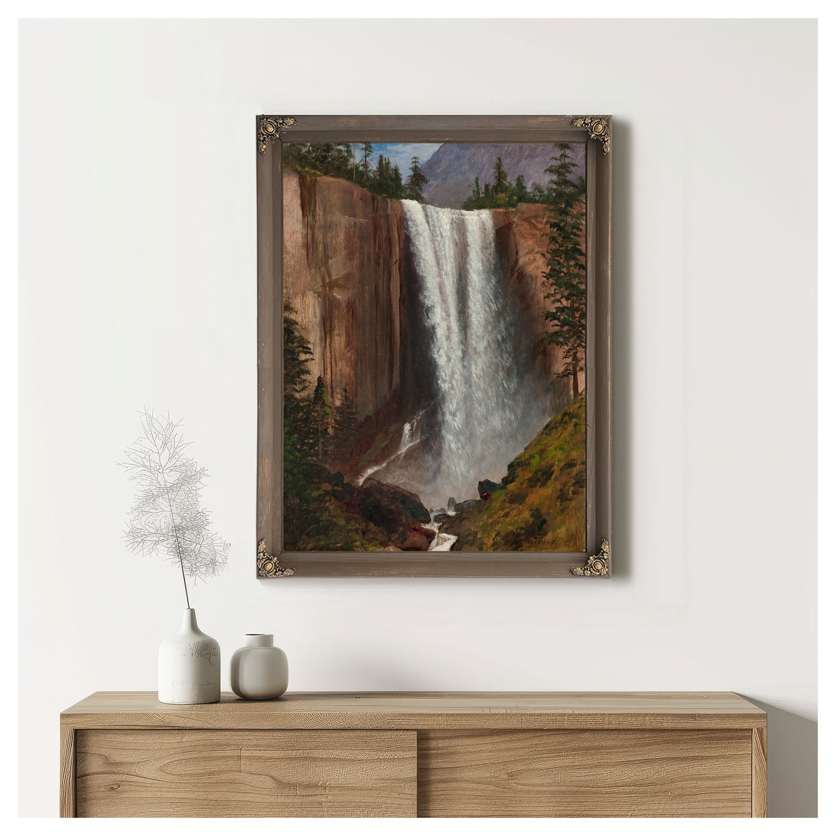 Vernal Fall 1863 By Albert Bierstadt