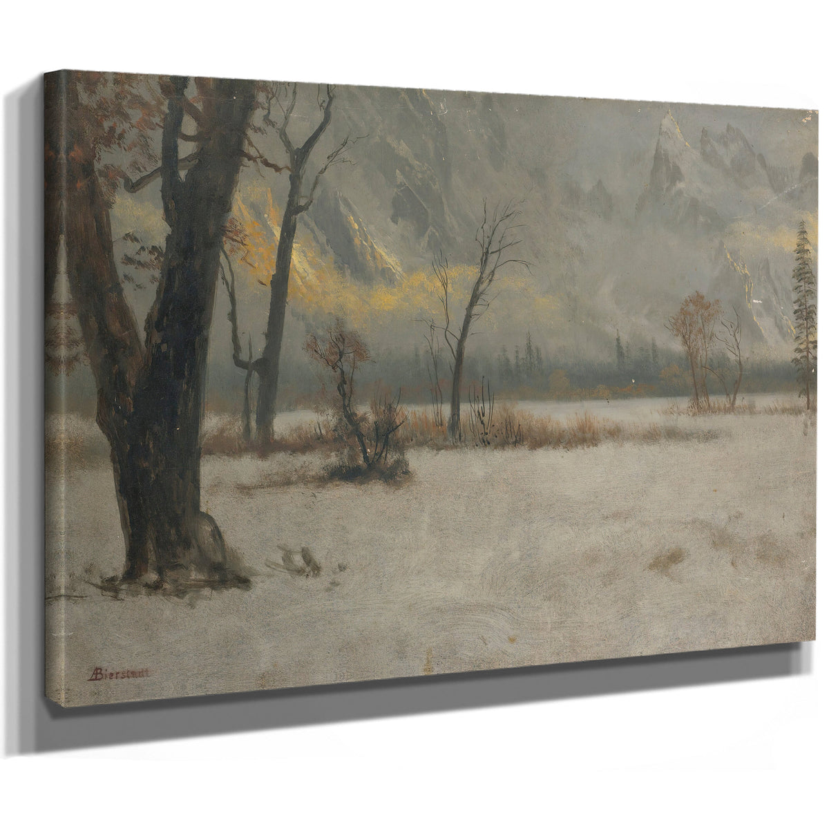 Winter Landscape By Albert Bierstadt