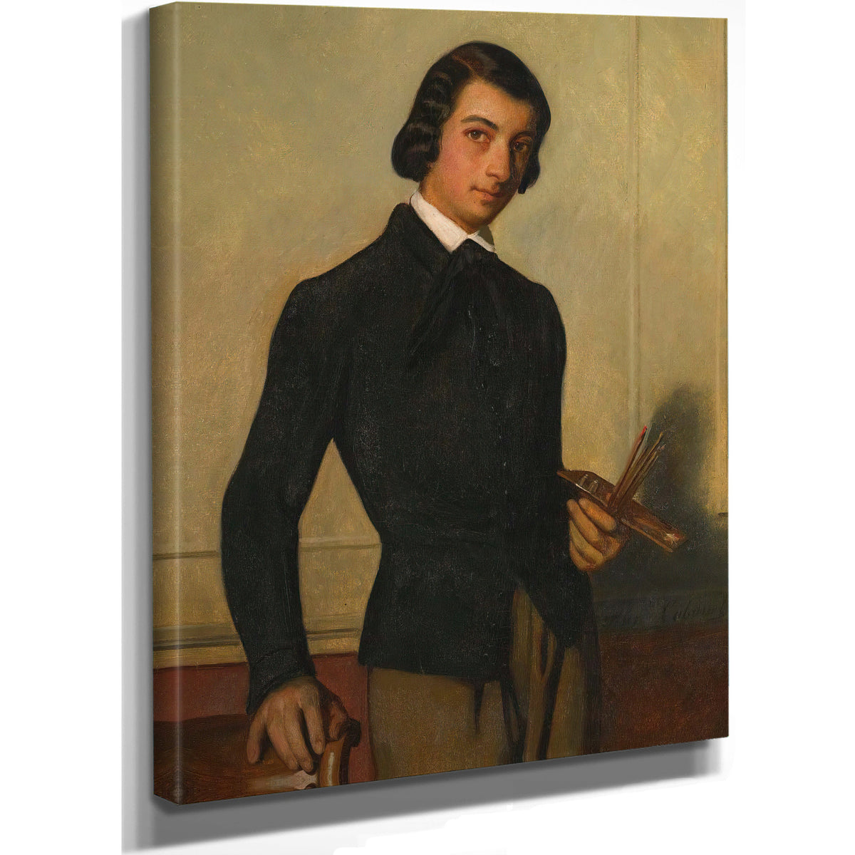 Portrait a Young Artist 1842 By Alexandre Cabanel