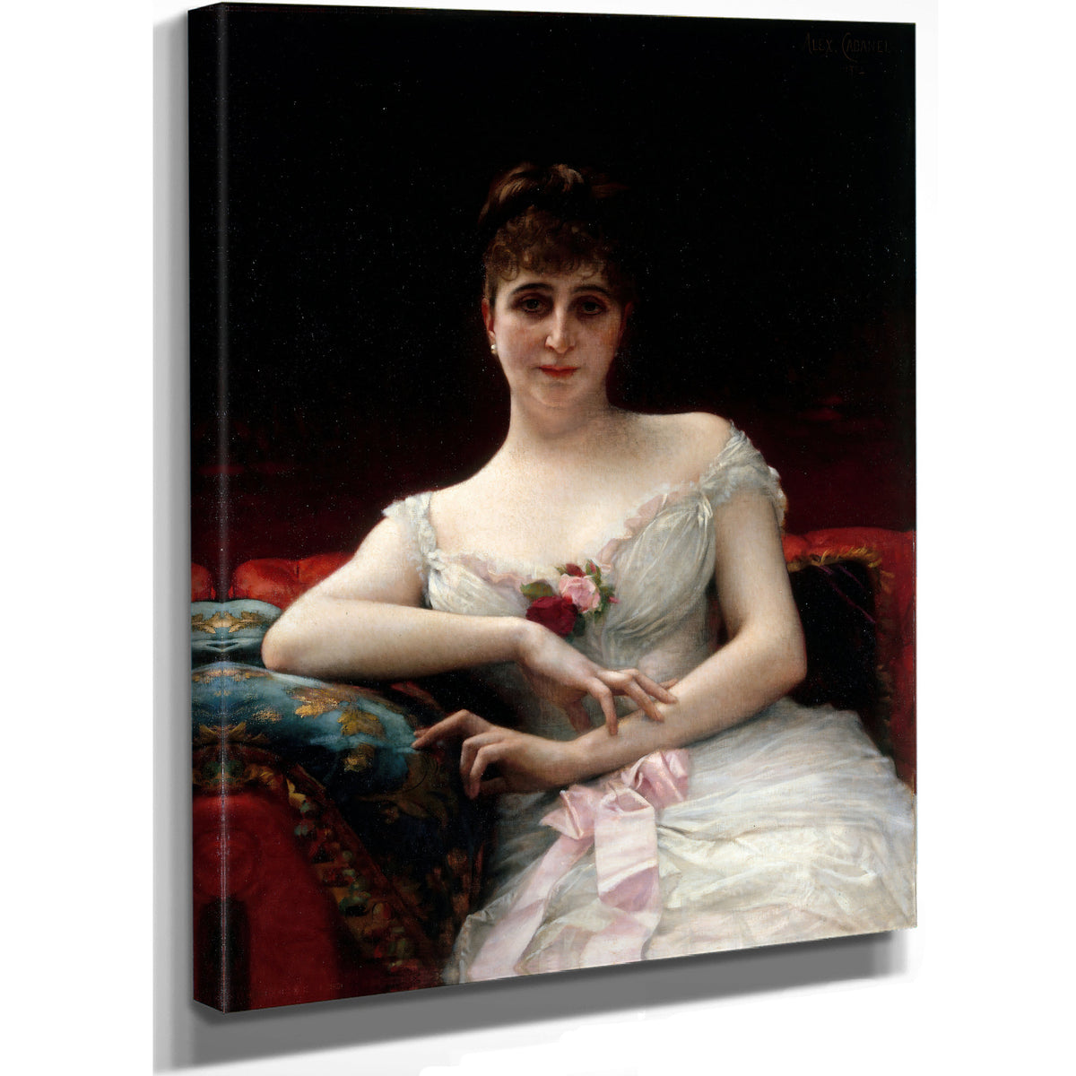 Portrait de Madame Edouard Herve 1884 By Alexandre Cabanel