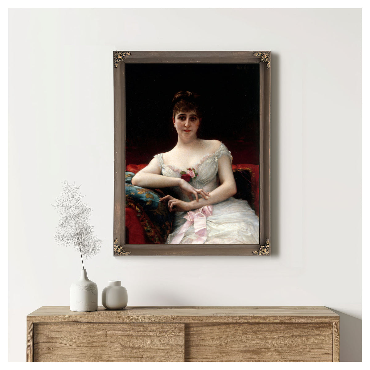 Portrait de Madame Edouard Herve 1884 By Alexandre Cabanel