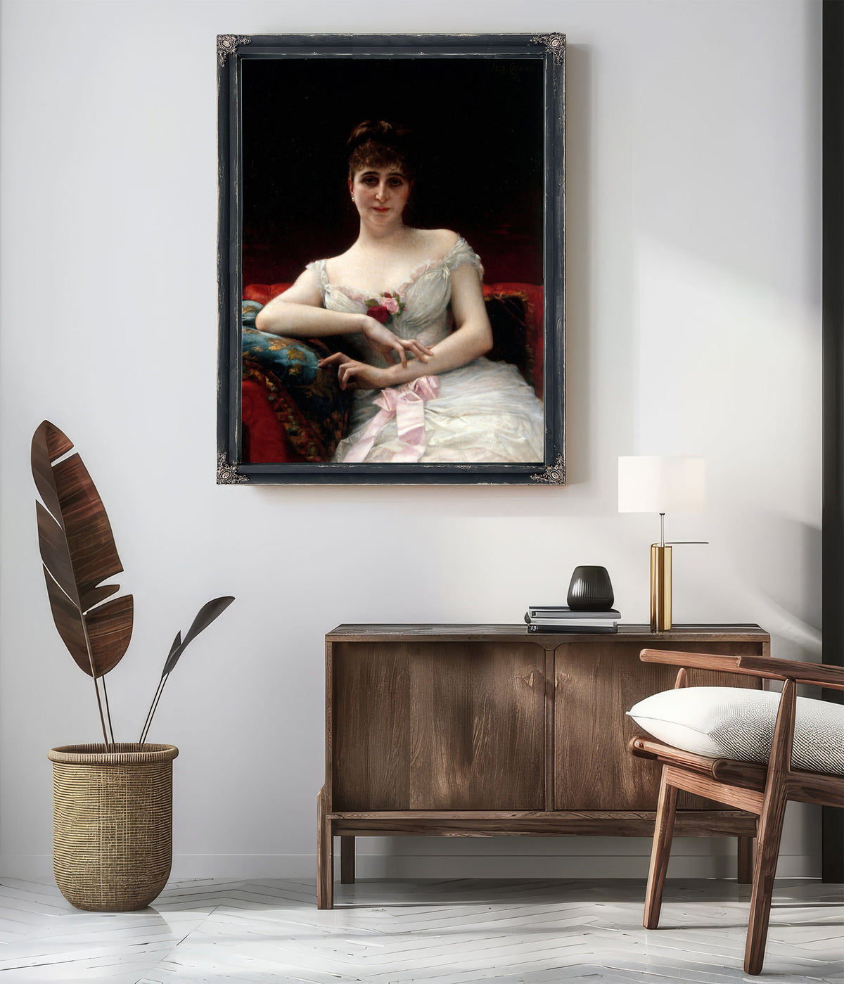 Portrait de Madame Edouard Herve 1884 By Alexandre Cabanel