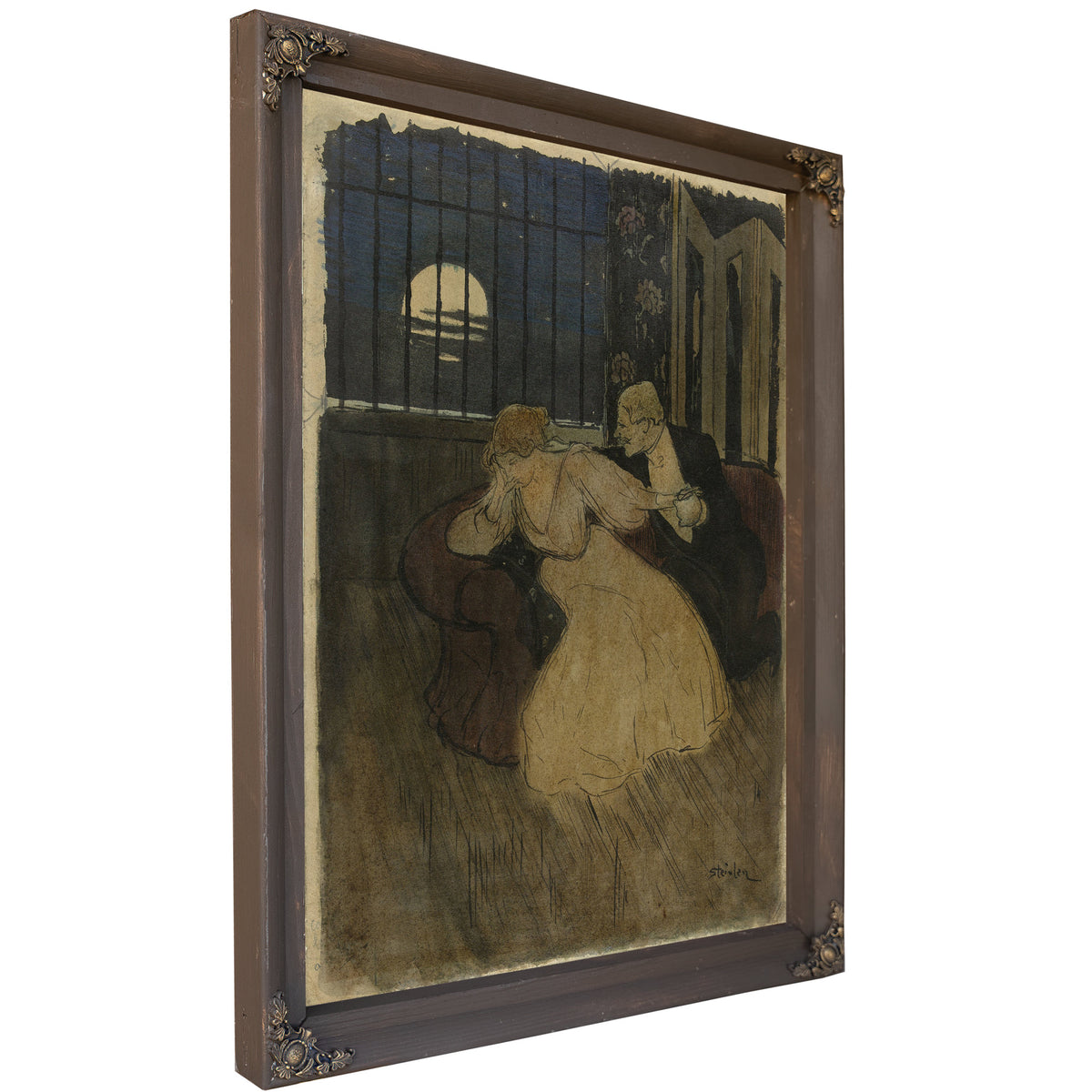 Heer Rok Tracht Een Twijfelende Dame By Alexandre Steinlen
