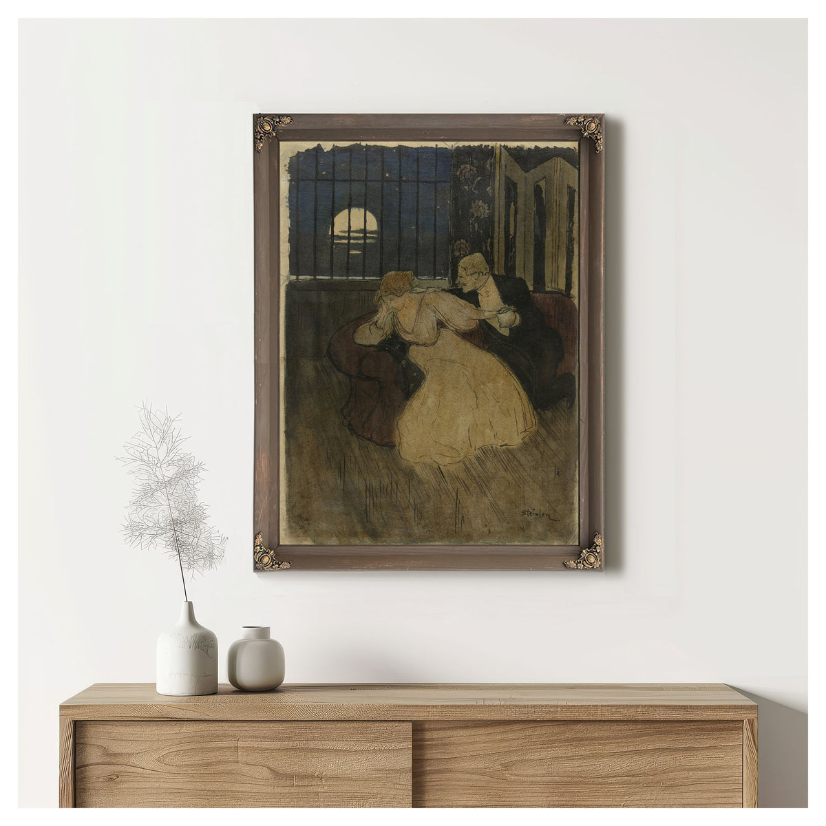 Heer Rok Tracht Een Twijfelende Dame By Alexandre Steinlen