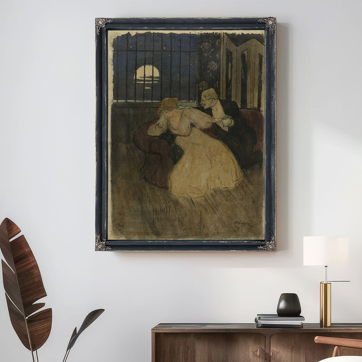 Heer Rok Tracht Een Twijfelende Dame By Alexandre Steinlen