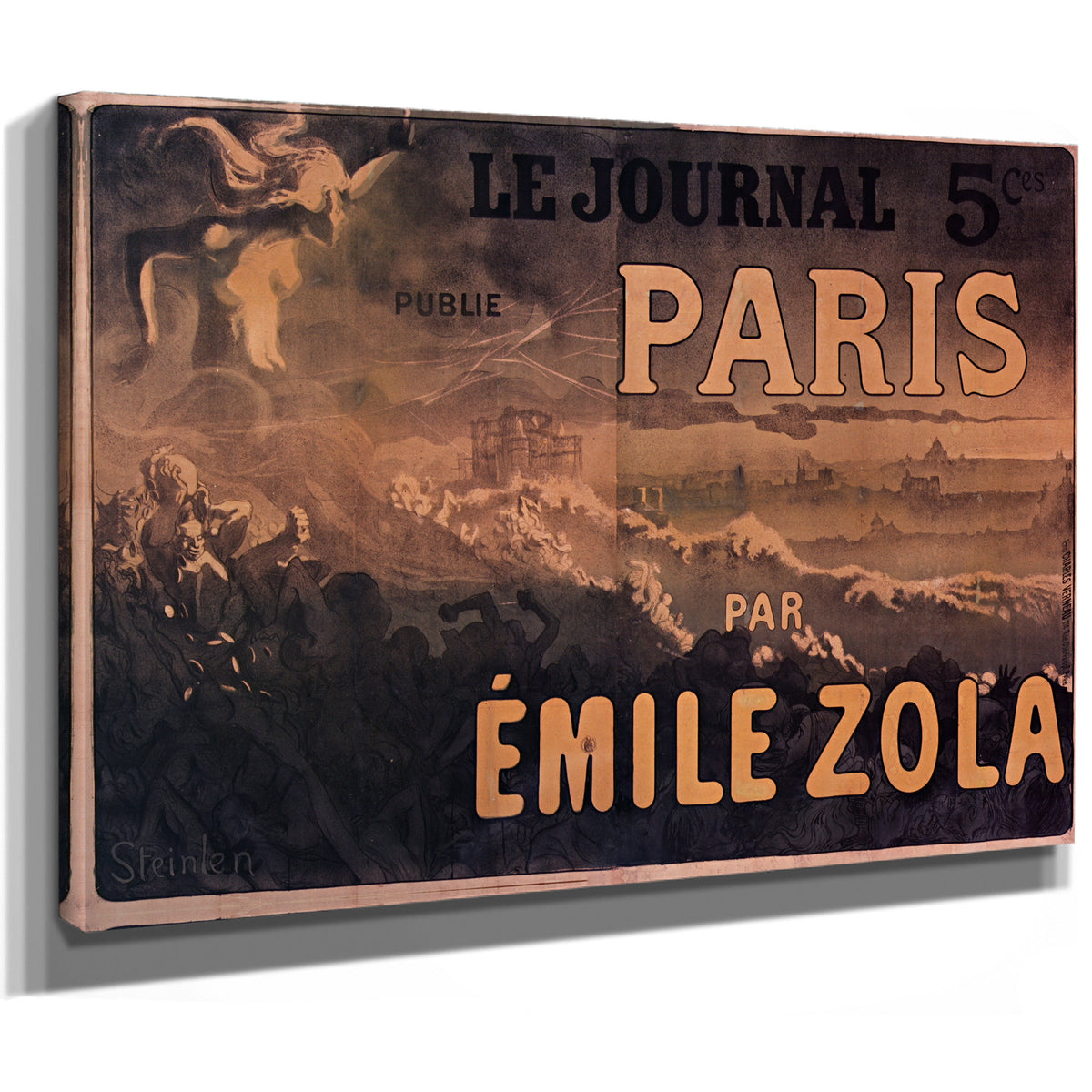 Le Journal Publie Paris Par Emile Zola By Alexandre Steinlen