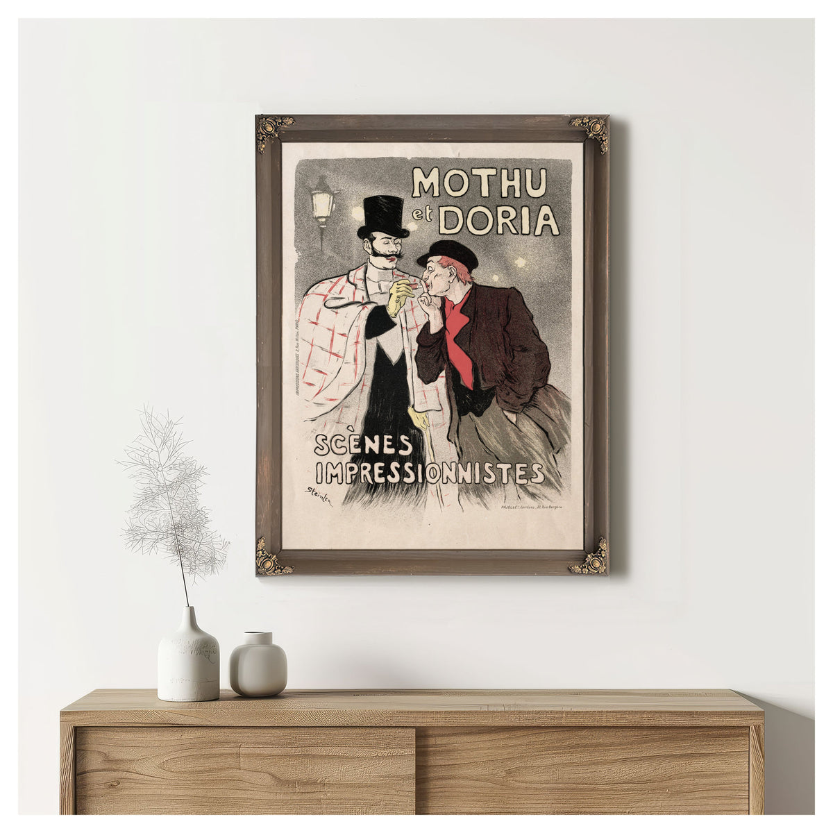 Mothu et Doria Scenes Impressionistes By Alexandre Steinlen