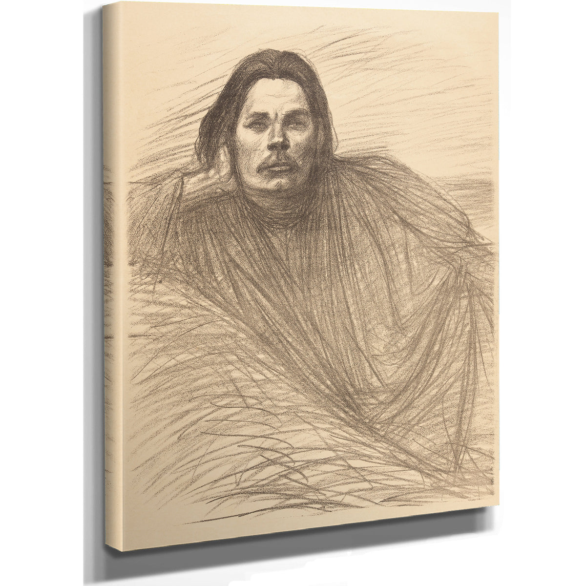 Portrait Maxim Gorki By Alexandre Steinlen