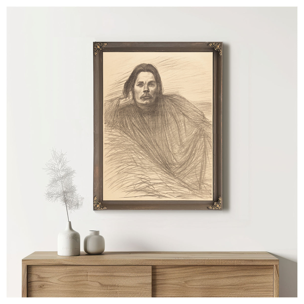 Portrait Maxim Gorki By Alexandre Steinlen