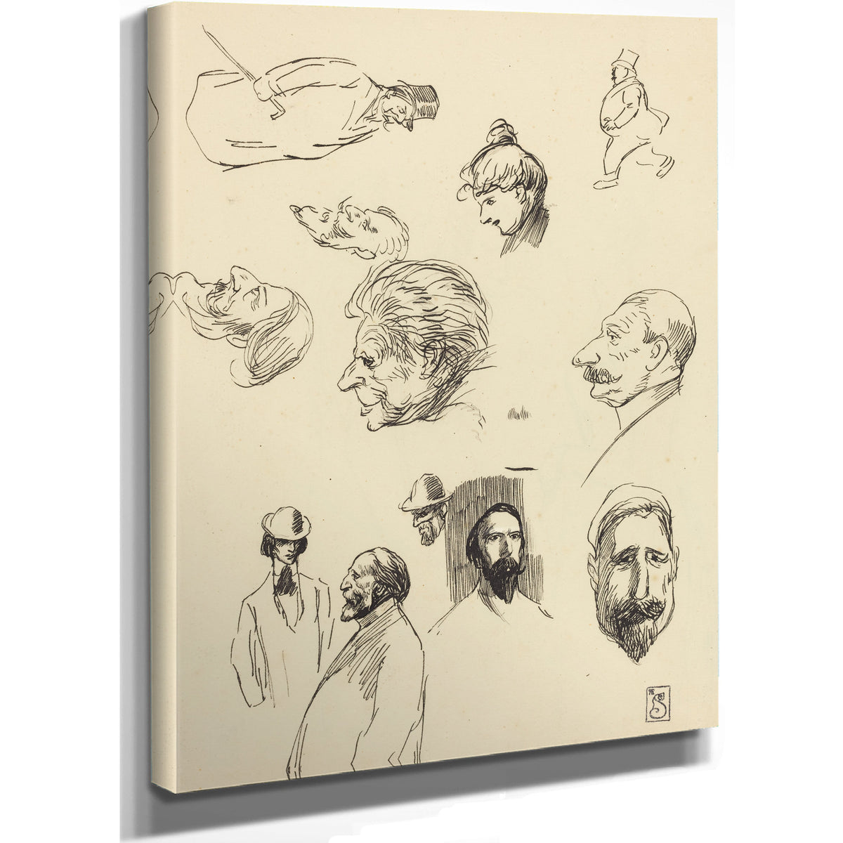 Studies Figures Heads By Alexandre Steinlen