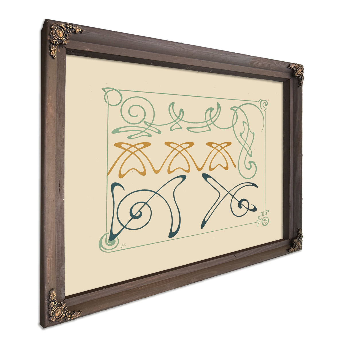 Abstract Design Based Arabesques 1900 By Alphonse Mucha